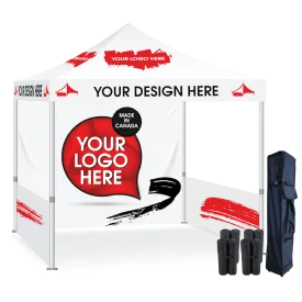 10x10 Custom Printed Canopy Tent Package #3