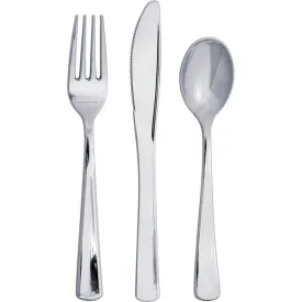 Assorted Cutlery, Metallic Silver (24/Pkg)