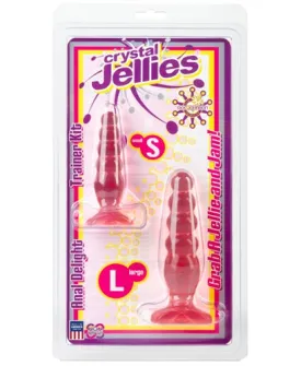 Beginner's Crystal Jelly Anal Training Plugs - Small and Medium Sizes