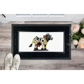 Black and White Cow Sublimation Heavy Duty Door Mat