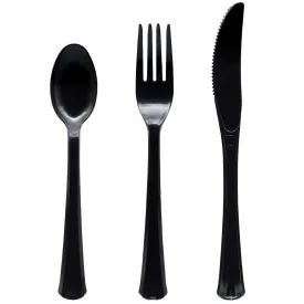 Black Combo Cutlery Heavy Duty, 24ct