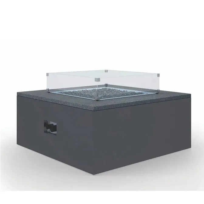 Black Granite Square Fire Table