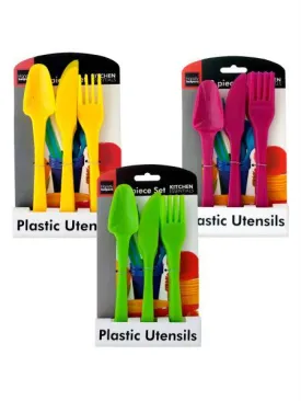 Bright Colors Plastic Utensils Set (Available in a pack of 24)