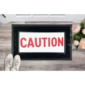 Caution Sublimation Heavy Duty Door Mat