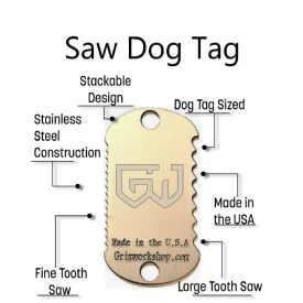 Dog Tag Saw : EDC Saw Necklace