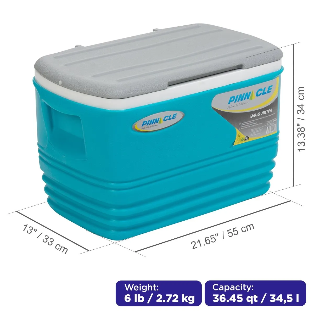 Eskimo Large Portable Camping Ice Chest, 36 qt