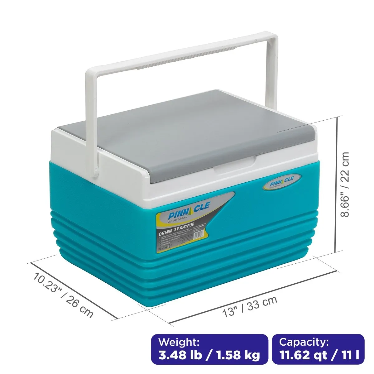 Eskimo Portable Outdoor Ice Chest | Handle | 11 qt | Four Color Options