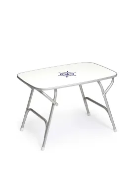 Folding Aluminum and Melamine Top Boat Table MARATHON 60 X 88 X 61-M450