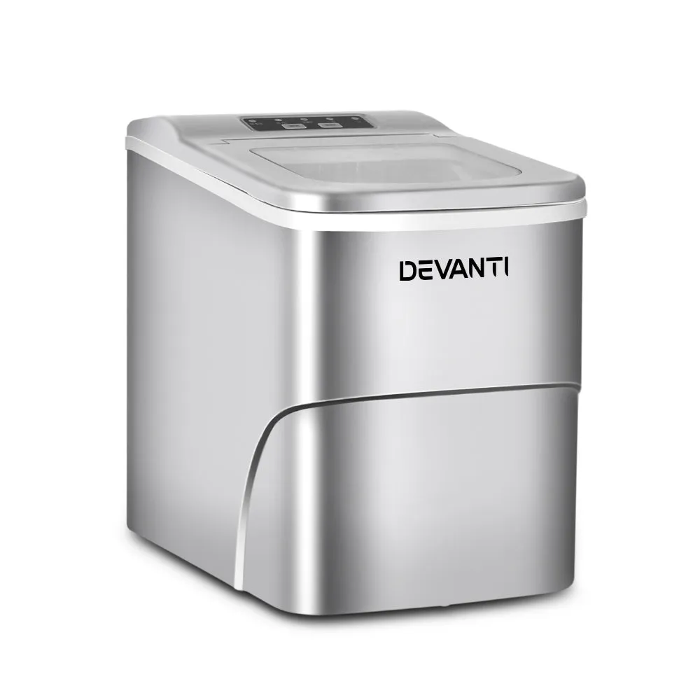 High Capacity Portable Ice Cube Maker, 12kg Daily - Devanti