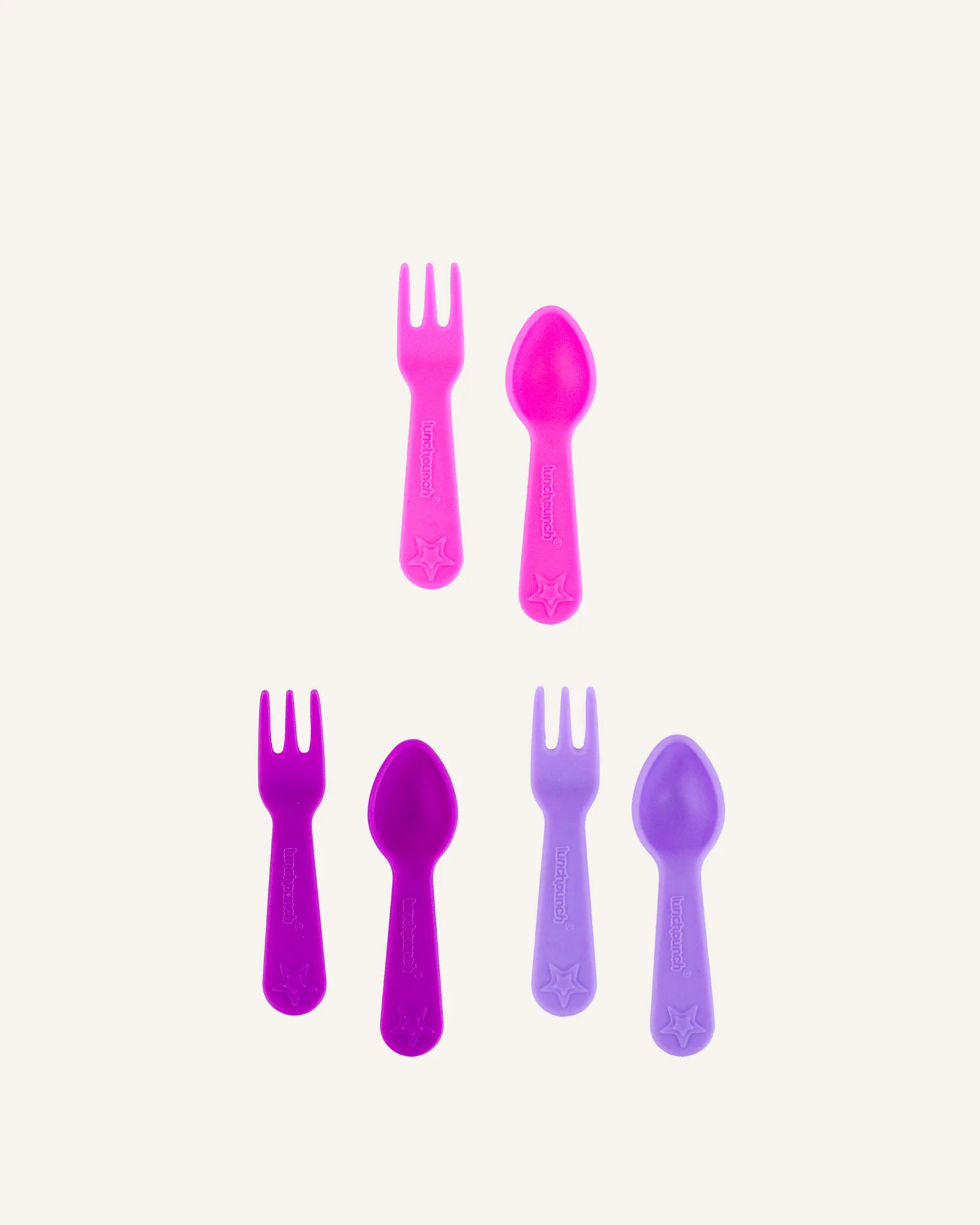 Lunch Punch Lunch Box Fork and Spoon Set - Blush