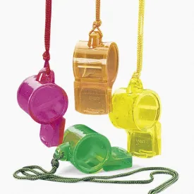 Neon Sport Whistles | 12ct