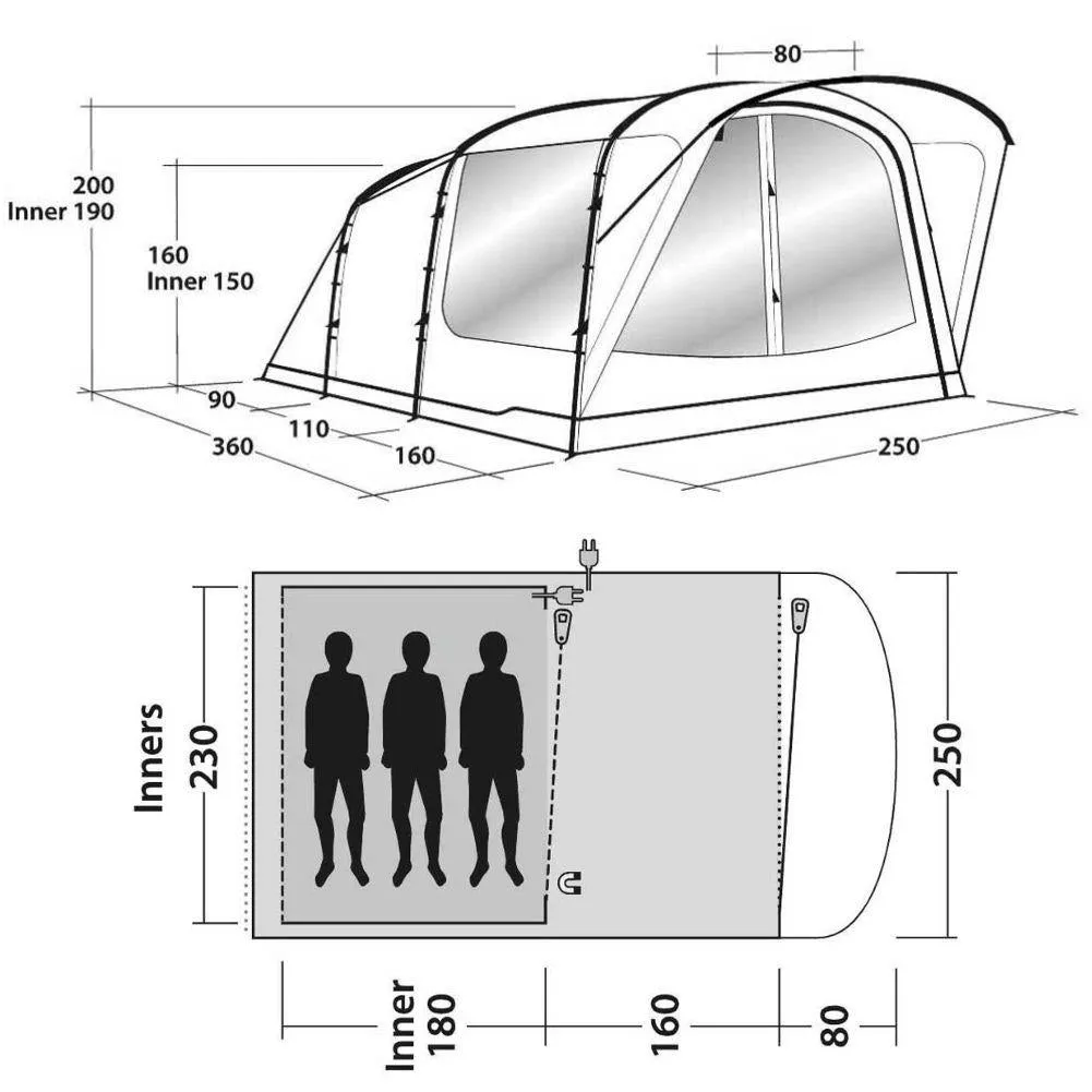 Outwell Oakwood 3 Tent - 3 Man Tent (2022)