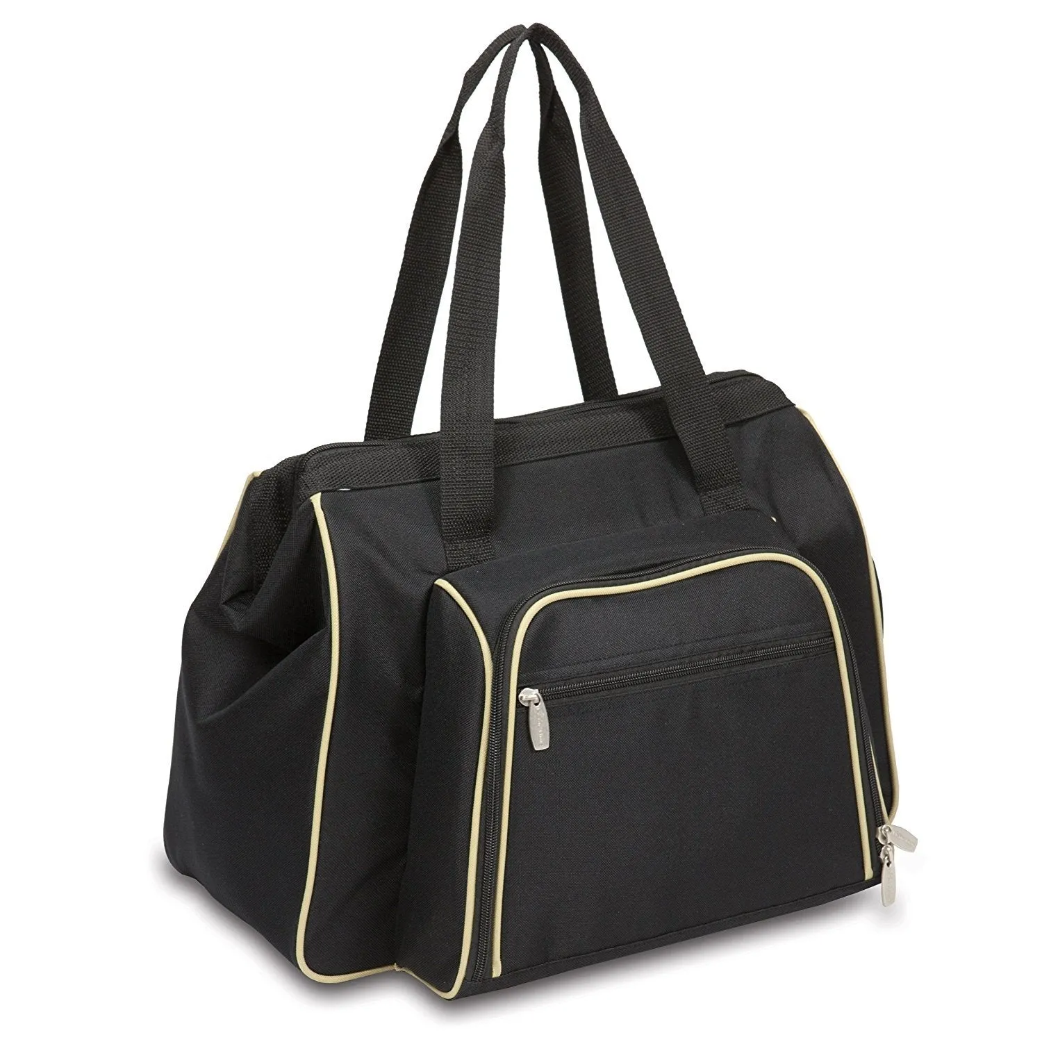 Picnic Time Toluca Insulated Cooler Picnic Tote, Black