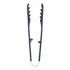 Platinum Silicone Pasta Tongs | Navy