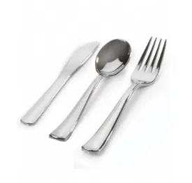 Silver Secrets Assorted Silver Plastic Cutlery