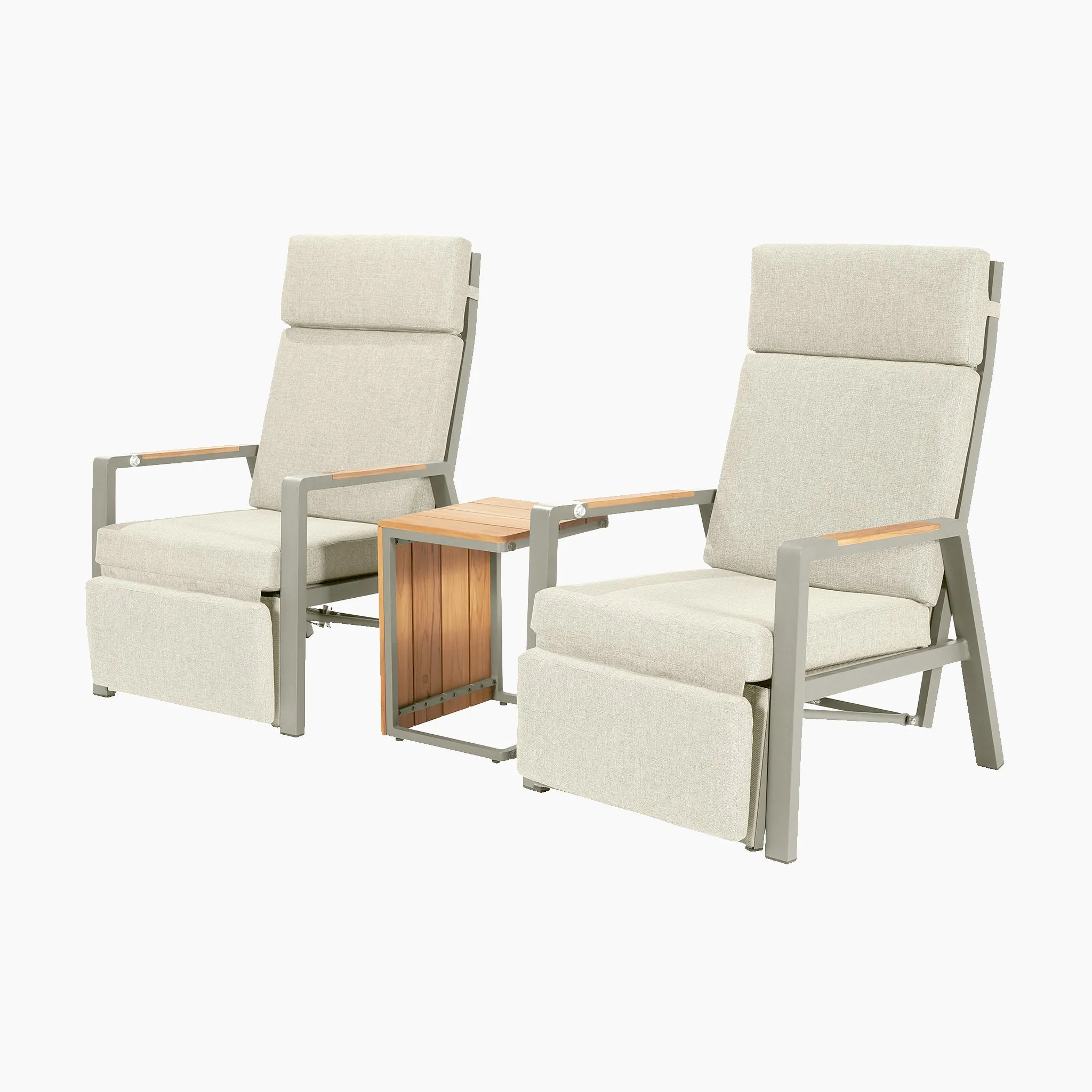 Stockholm Lounge Reclining Set in Limestone