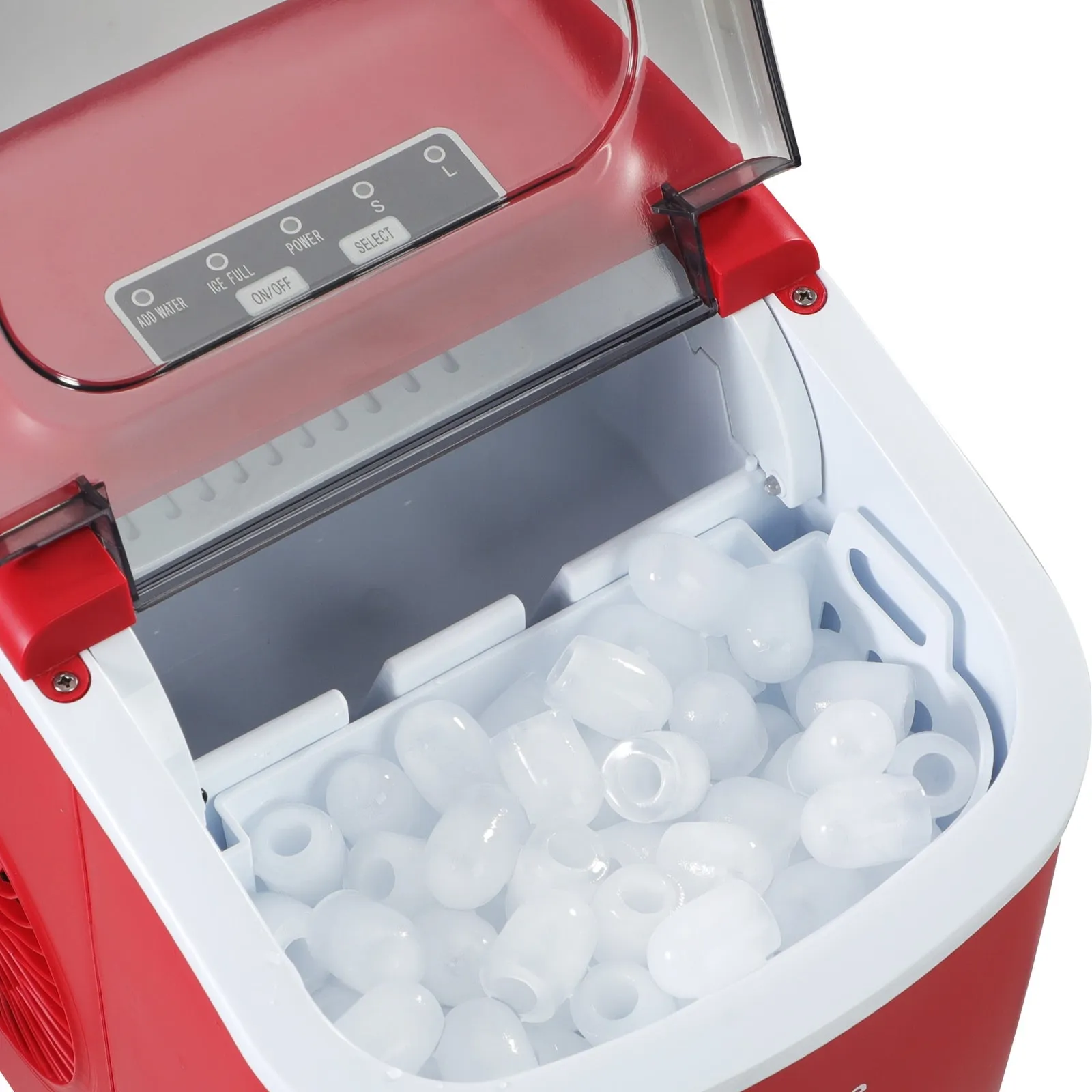 Vevare Portable Ice Maker Machine Ice Cube Tray 12kg Bar Countertop Red