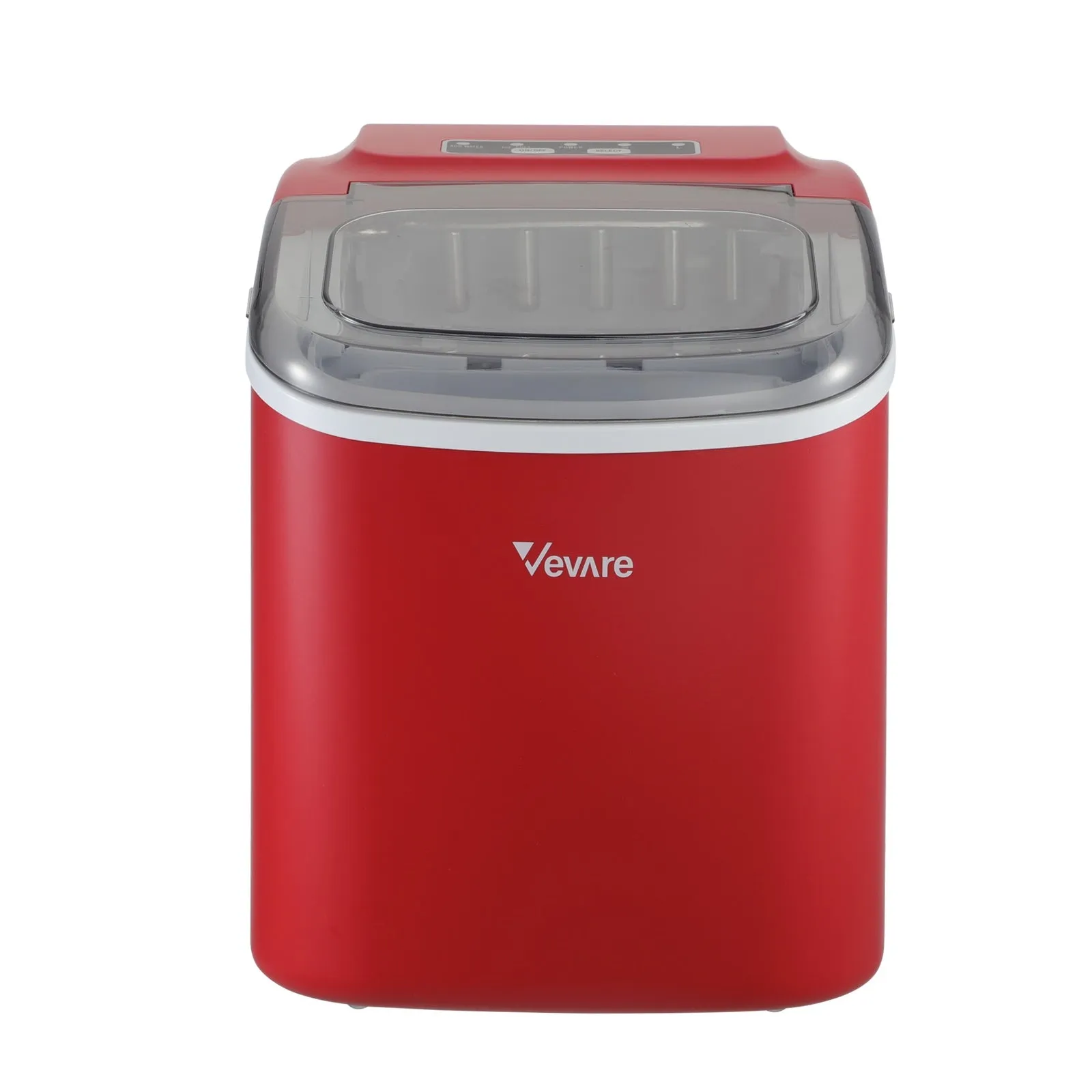 Vevare Portable Ice Maker Machine Ice Cube Tray 12kg Bar Countertop Red