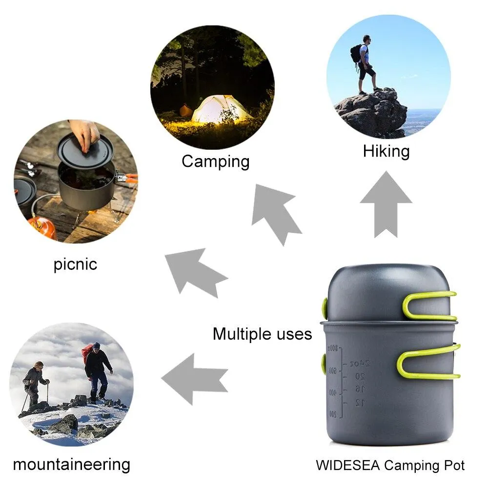 Widesea Ultralight Camping Cooking Utensils High-Quality Aluminium